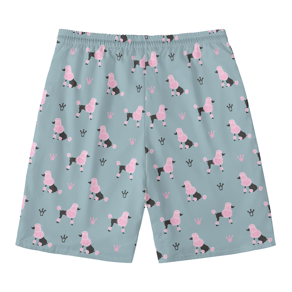 Poodle And Crown Pattern Print Men's Swim Trunks
