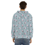 Poodle And Crown Pattern Print Men's Velvet Pullover Hoodie