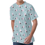 Poodle And Crown Pattern Print Men's Velvet T-Shirt