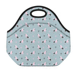 Poodle And Crown Pattern Print Neoprene Lunch Bag