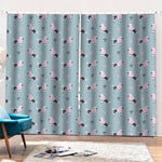 Poodle And Crown Pattern Print Pencil Pleat Curtains