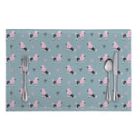 Poodle And Crown Pattern Print Placemat