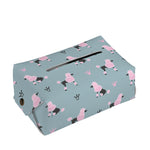 Poodle And Crown Pattern Print Rectangle Tissue Box Cover