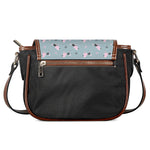 Poodle And Crown Pattern Print Saddle Bag