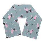 Poodle And Crown Pattern Print Scarf