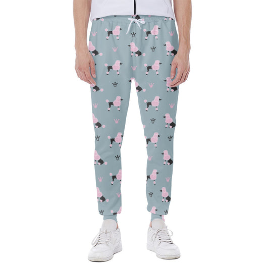 Poodle And Crown Pattern Print Scuba Joggers