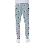 Poodle And Crown Pattern Print Scuba Joggers