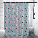 Poodle And Crown Pattern Print Shower Curtain