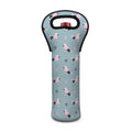 Poodle And Crown Pattern Print Single Neoprene Wine Tote