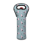 Poodle And Crown Pattern Print Single Neoprene Wine Tote