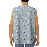 Poodle And Crown Pattern Print Sleeveless Baseball Jersey