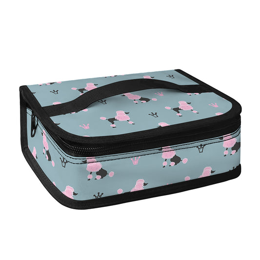 Poodle And Crown Pattern Print Small Lunch Bag