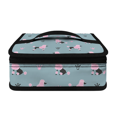 Poodle And Crown Pattern Print Small Lunch Bag