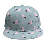 Poodle And Crown Pattern Print Snapback Cap