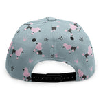 Poodle And Crown Pattern Print Snapback Cap