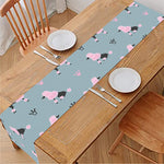 Poodle And Crown Pattern Print Table Runner