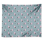 Poodle And Crown Pattern Print Tapestry