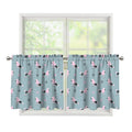 Poodle And Crown Pattern Print Tier Curtains