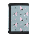 Poodle And Crown Pattern Print Trifold Wallet