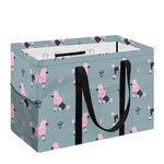 Poodle And Crown Pattern Print Utility Tote Bag
