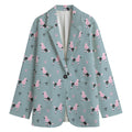 Poodle And Crown Pattern Print Women's Blazer