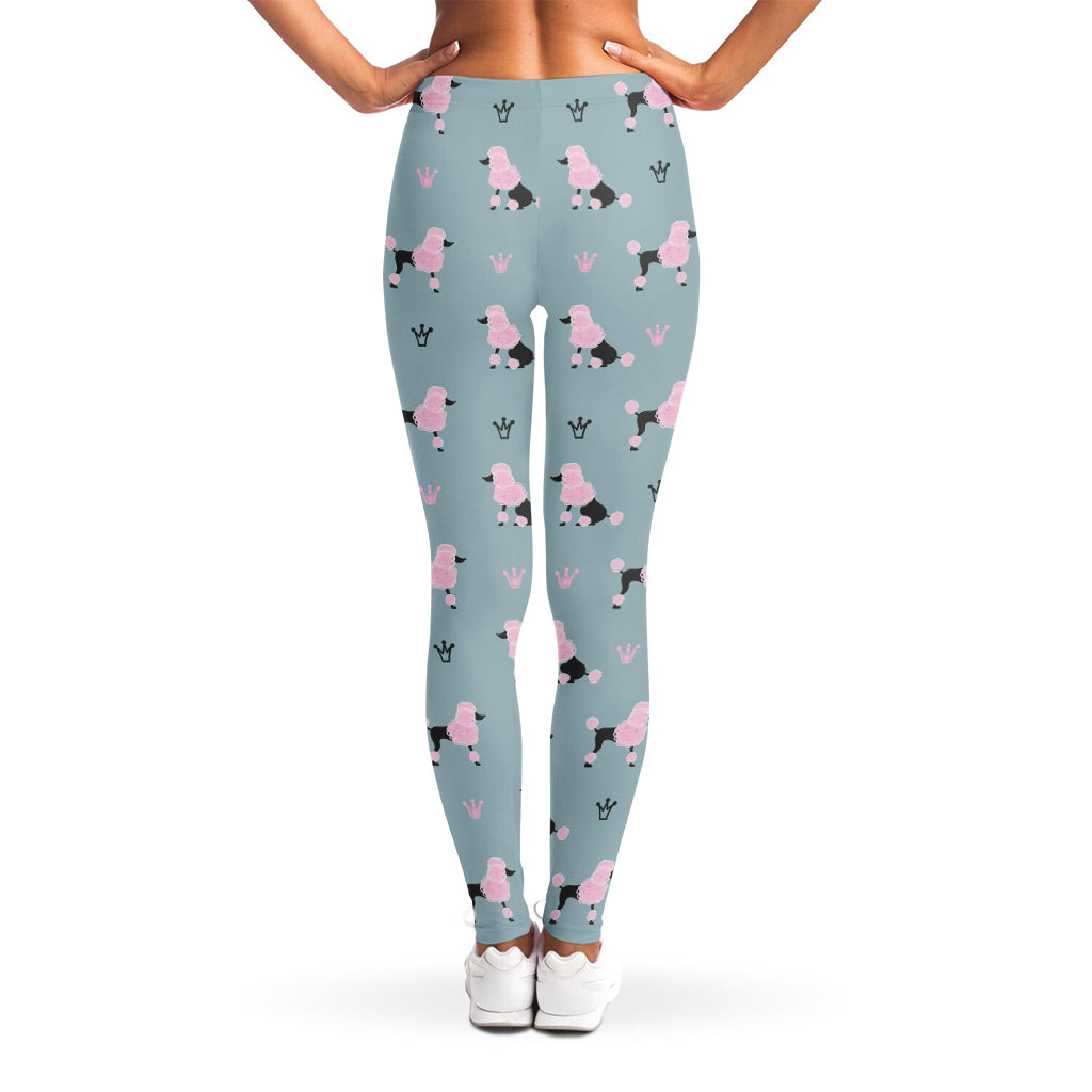 Poodle And Crown Pattern Print Women's Leggings