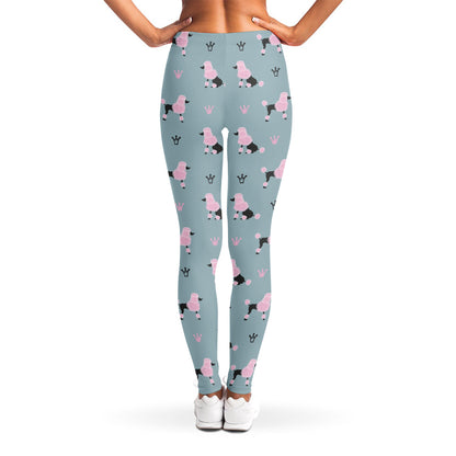 Poodle And Crown Pattern Print Women's Leggings