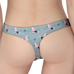 Poodle And Crown Pattern Print Women's Thong