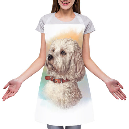 Poodle Portrait Print Adjustable Apron