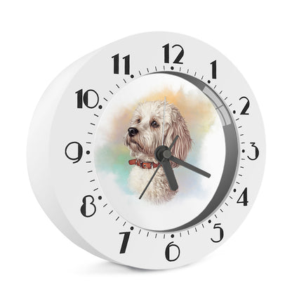 Poodle Portrait Print Alarm Clock