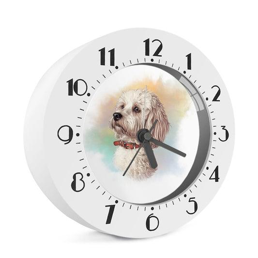 Poodle Portrait Print Alarm Clock