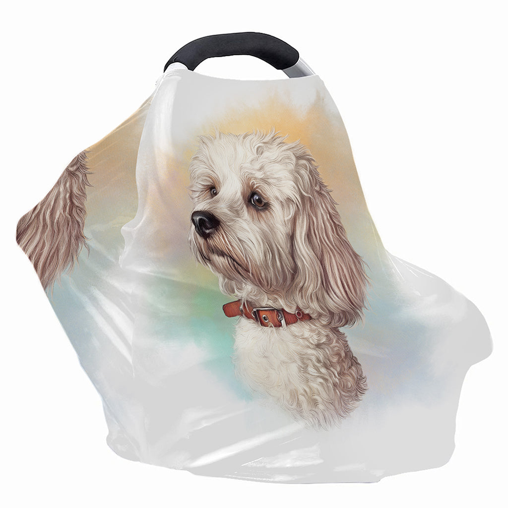 Poodle Portrait Print Baby Seat Cover