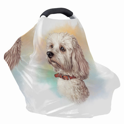 Poodle Portrait Print Baby Seat Cover