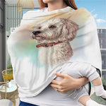Poodle Portrait Print Baby Seat Cover