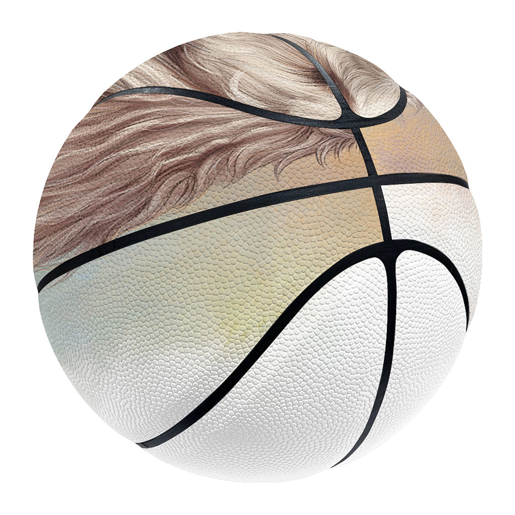 Poodle Portrait Print Basketball