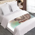 Poodle Portrait Print Bed Runner