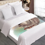 Poodle Portrait Print Bed Runner