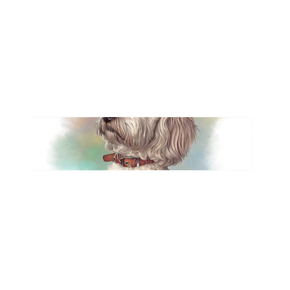 Poodle Portrait Print Bed Runner