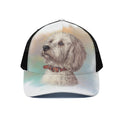 Poodle Portrait Print Black Mesh Trucker Hat