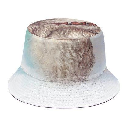 Poodle Portrait Print Bucket Hat