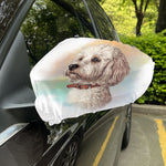Poodle Portrait Print Car Side Mirror Covers