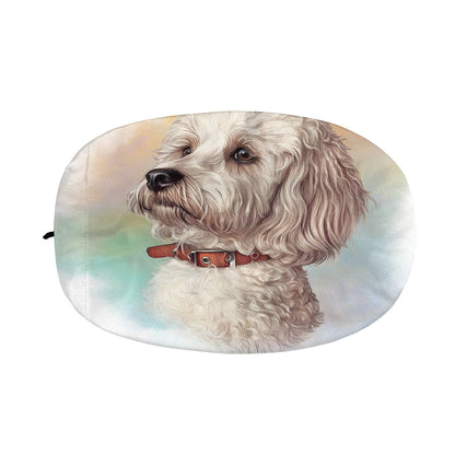 Poodle Portrait Print Car Side Mirror Covers