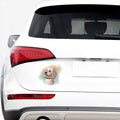 Poodle Portrait Print Car Sticker