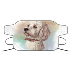 Poodle Portrait Print Car Windshield Snow Cover