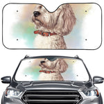 Poodle Portrait Print Car Windshield Sun Shade