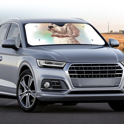 Poodle Portrait Print Car Windshield Sun Shade