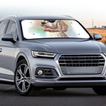 Poodle Portrait Print Car Windshield Sun Shade
