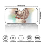 Poodle Portrait Print Car Windshield Sun Shade