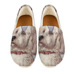 Poodle Portrait Print Casual Shoes