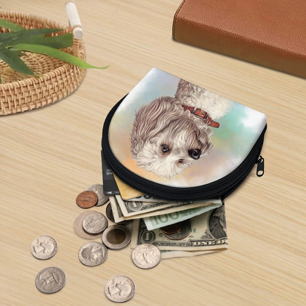 Poodle Portrait Print Coin Purse